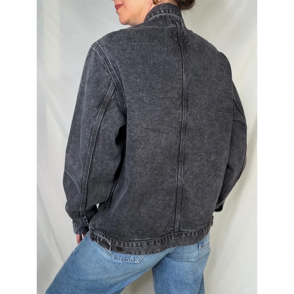 Carhartt WIP Stetson Jacket Black Denim Coat Organic Cotton Work in Progress S
